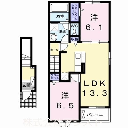 田川市大字奈良のアパートの間取り