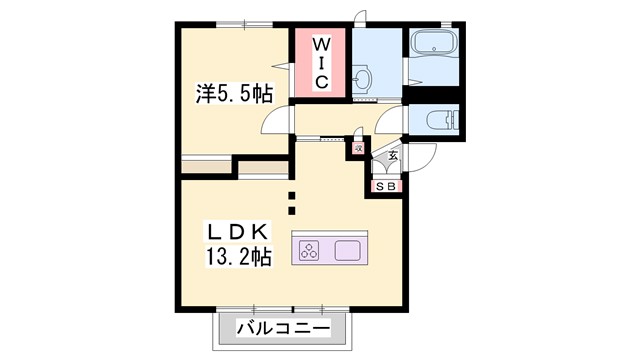 メゾンソレイユ　A棟の間取り