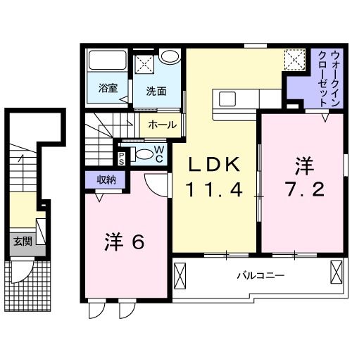 ラ　フォンテ　Ｂの間取り