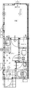 紀の川市井田のアパートの間取り