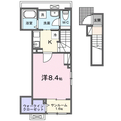 高松市元山町のアパートの間取り