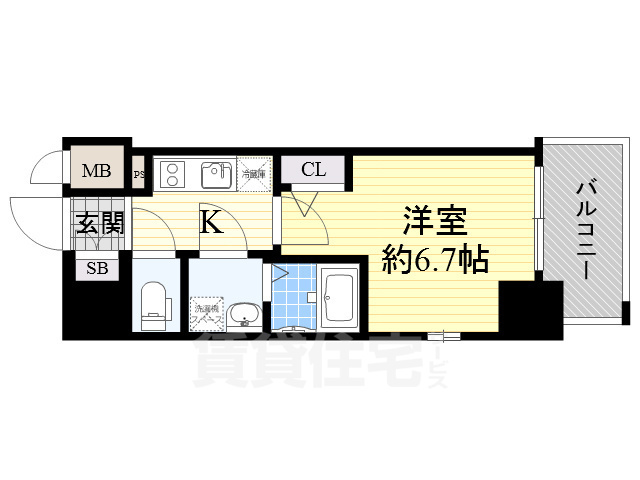 エスリード大阪上本町ブランシュの間取り