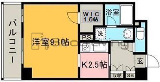 福岡市博多区築港本町のマンションの間取り