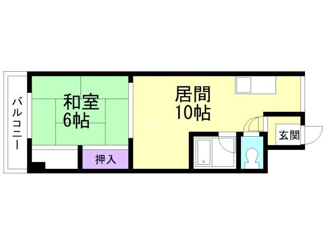 札幌市北区北四十条西のマンションの間取り