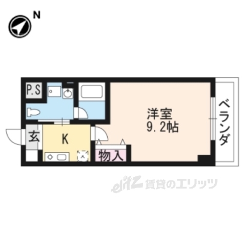 大津市中央のマンションの間取り