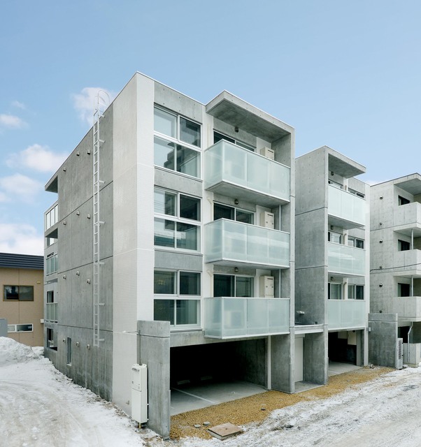 札幌市中央区宮の森一条のマンションの建物外観