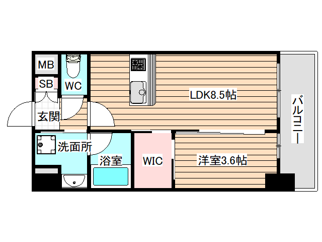 リヴェント福島の間取り