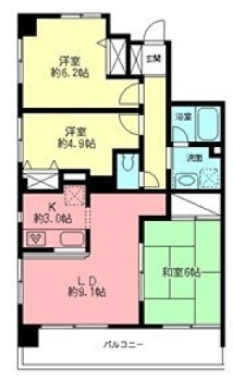 藤沢市宮前のマンションの間取り