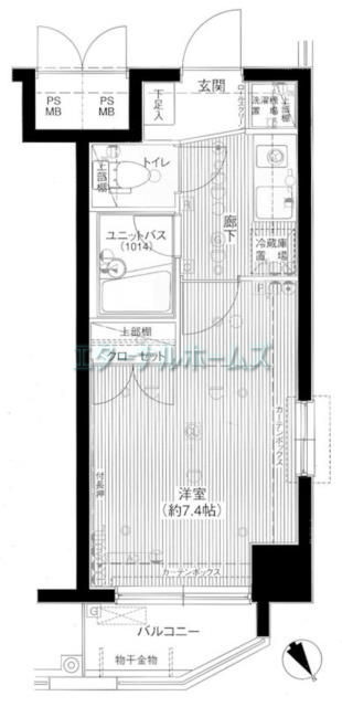 【千代田区外神田のマンションの間取り】