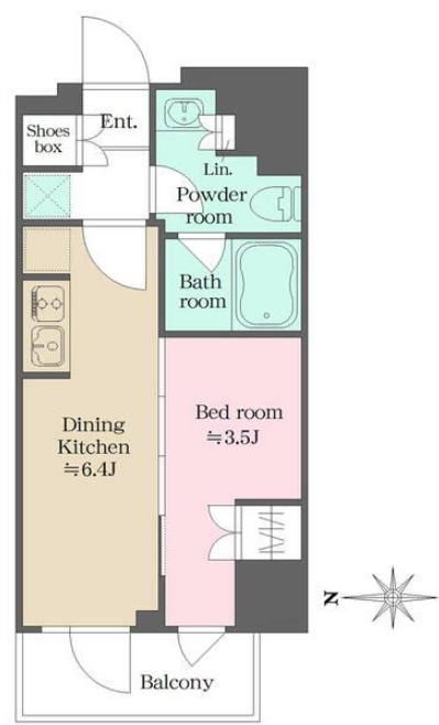 【墨田区江東橋のマンションの間取り】