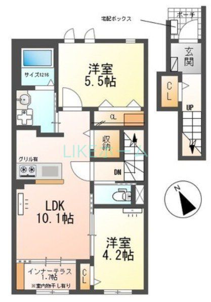 千葉県船橋市丸山４（アパート）の賃貸物件の間取り