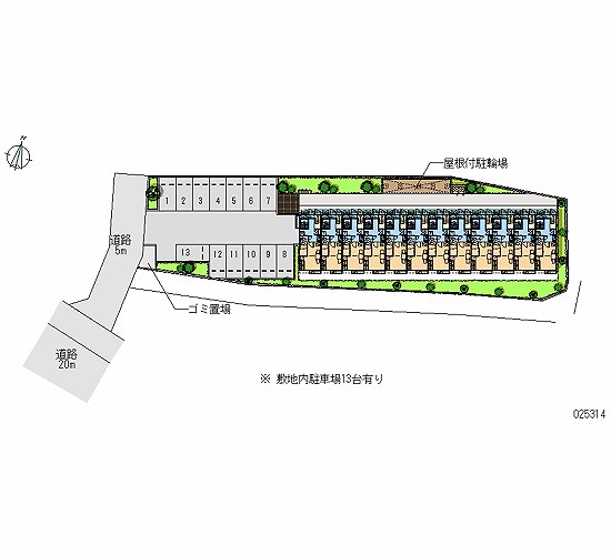 駐車場　ゴミ捨て場・駐輪場ございます。