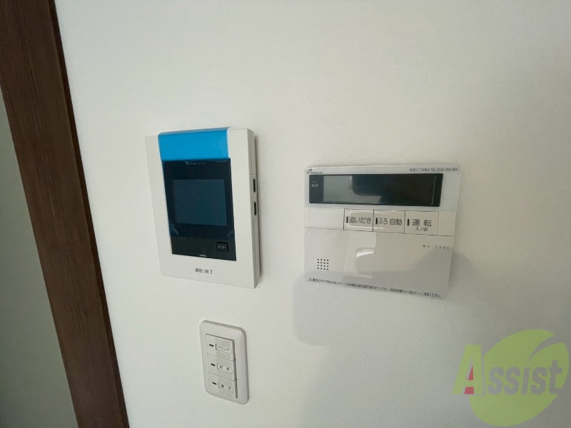 セキュリティ　モニタ付インターホンでセキュリティ面も安心です。