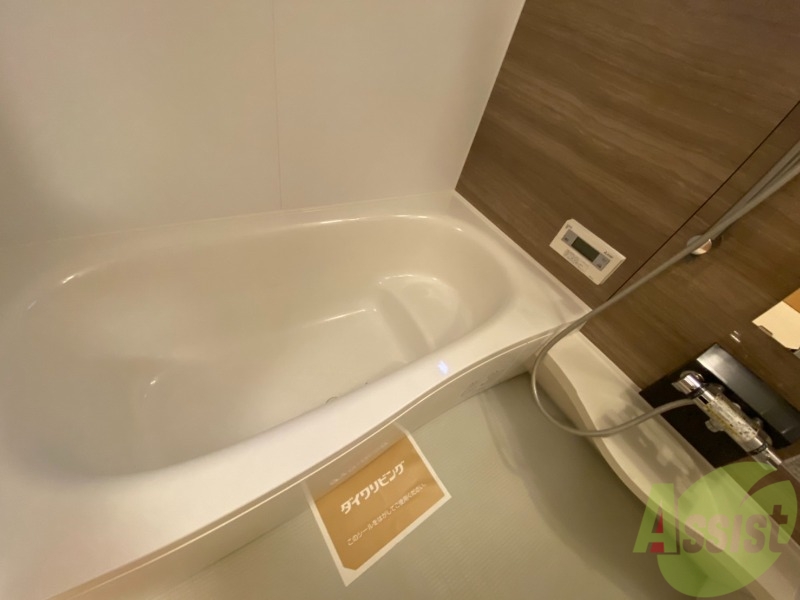 バス・シャワールーム　浴室はゆったりと浸かれるサイズ感になっています。