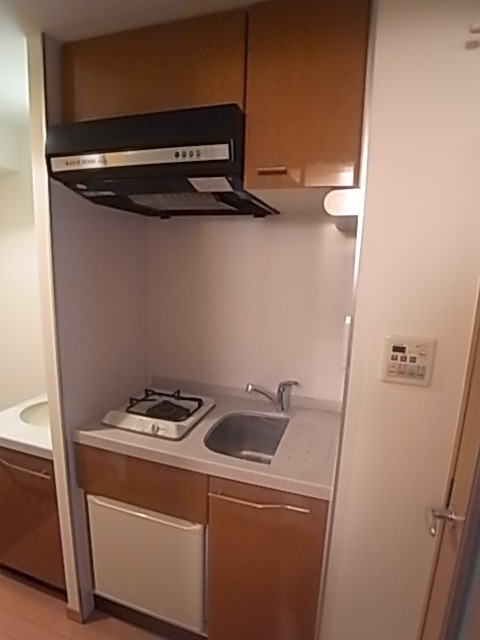 キッチン　単身物件では嬉しいガスキッチン