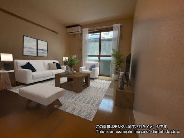 居室・リビング　洋室の画像に設置されている家具はデジタル加工されたイメージで