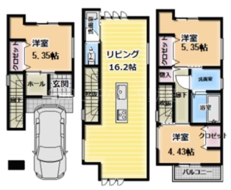 清水が丘戸建の間取り写真