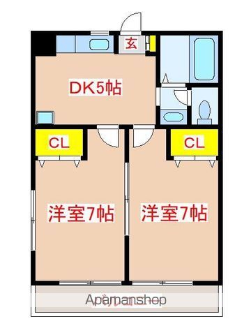 ＪＲ日豊本線 隼人駅 徒歩16分 2階建 築32年の間取り写真