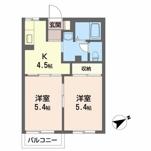 ビューハイツ南町 Aの間取り写真