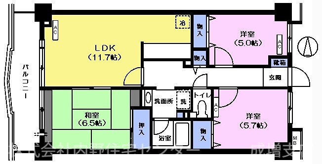 プラザサンタナカ5号館の間取り写真