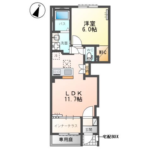 小山市千駄塚 新築アパートの間取り写真