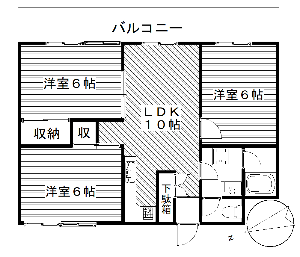 日の出ハイツの間取り写真