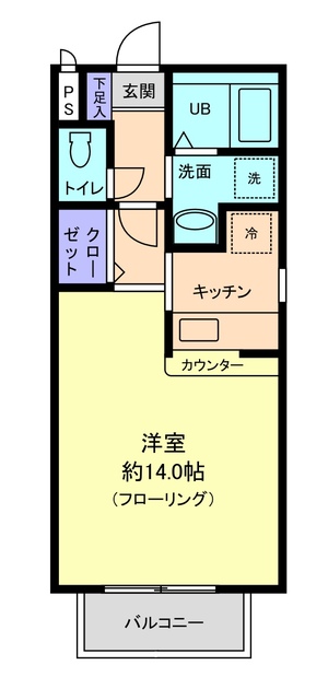 東武伊勢崎線 越谷駅 徒歩12分 2階建 築21年の間取り写真