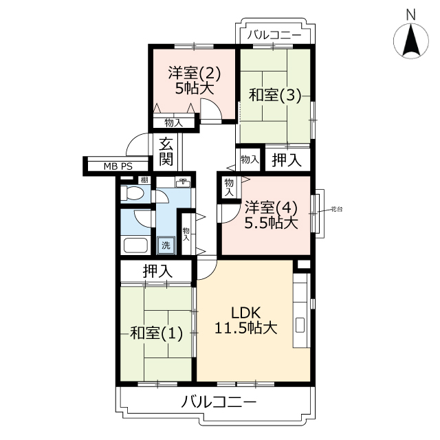 UR金沢シーサイドタウン柴の間取り写真