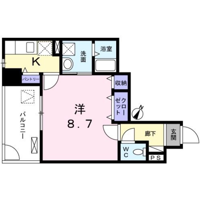 ＪＲ南武線 尻手駅 徒歩22分 6階建 築9年の間取り写真