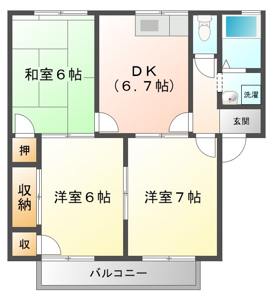 ラフィーネ稲生 Ｂの間取り