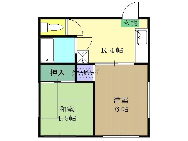 東京都板橋区南常盤台２（アパート）の賃貸物件の間取り