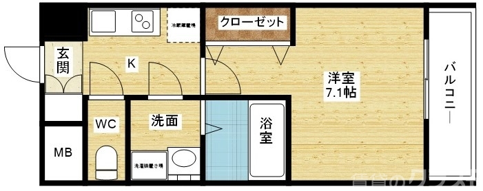 大阪市淀川区新高のマンションの間取り