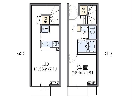 レオパレスステイシャイニィ岡の間取り