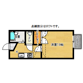 仙台市太白区八木山松波町のアパートの間取り