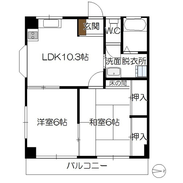 グリーンシティ串戸の間取り