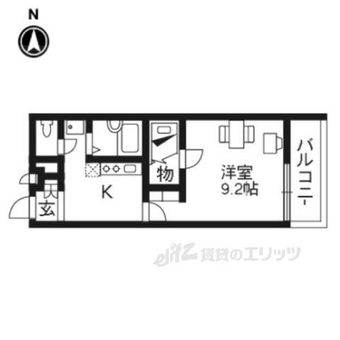 レオパレスＭＡＲＵＴＯ京田辺の間取り