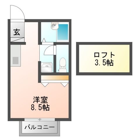 藤枝市泉町のアパートの間取り