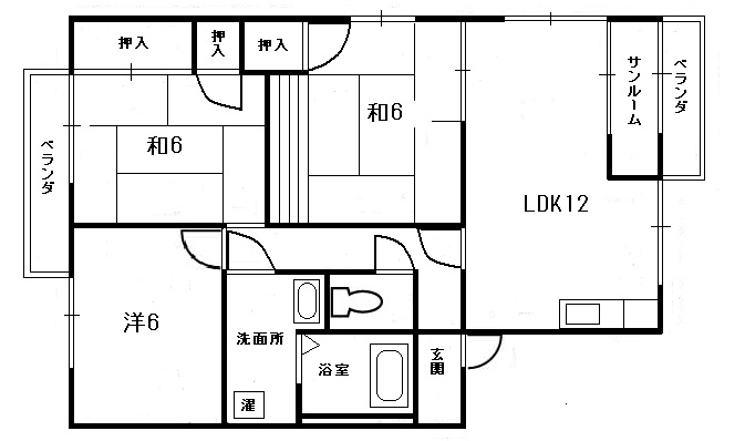 リーベン泉野の間取り