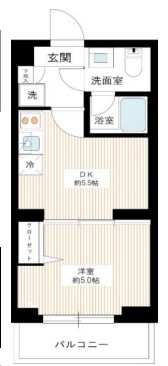 板橋区坂下のマンションの間取り