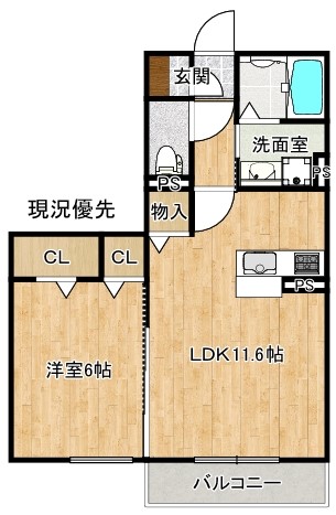 リュール東朝日町の間取り