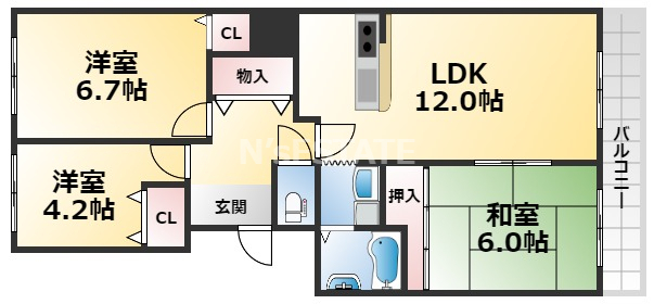 メービウス妙法寺の間取り