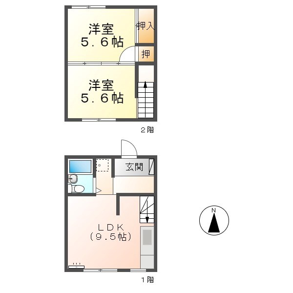 内山ハイツの間取り