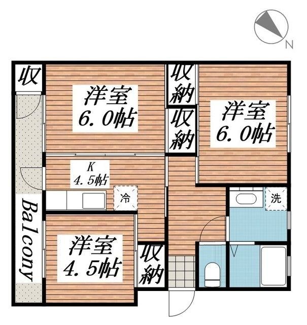 松戸市緑ケ丘のマンションの間取り