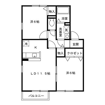 フェニックス小仙波　Ａ／Ｂの間取り