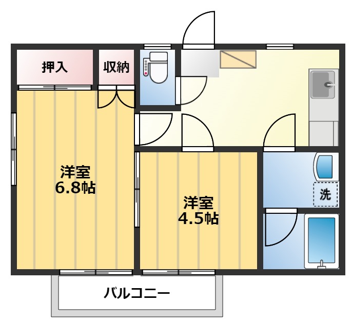 【昭和コーポ越生の間取り】