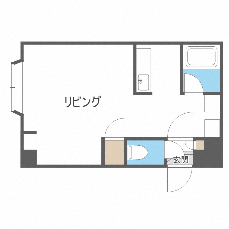 札幌市中央区南八条西のマンションの間取り