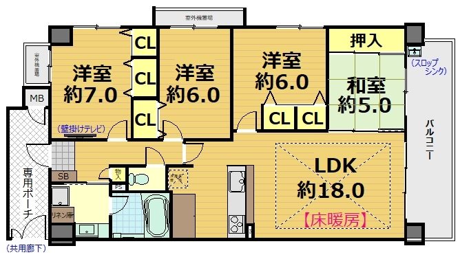 【エスリード伏見丹波橋の間取り】