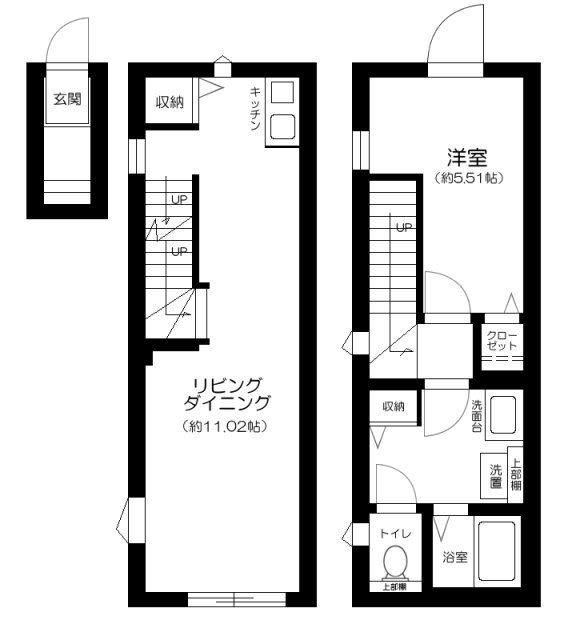 調布市飛田給のアパートの間取り