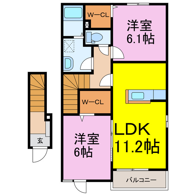 プロムナード　アンジュIIの間取り