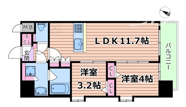 スプランディット新大阪VIIの間取り